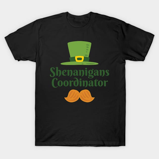 Shenanigans Coordinator St Patricks Day Teacher T-Shirt by Rengaw Designs